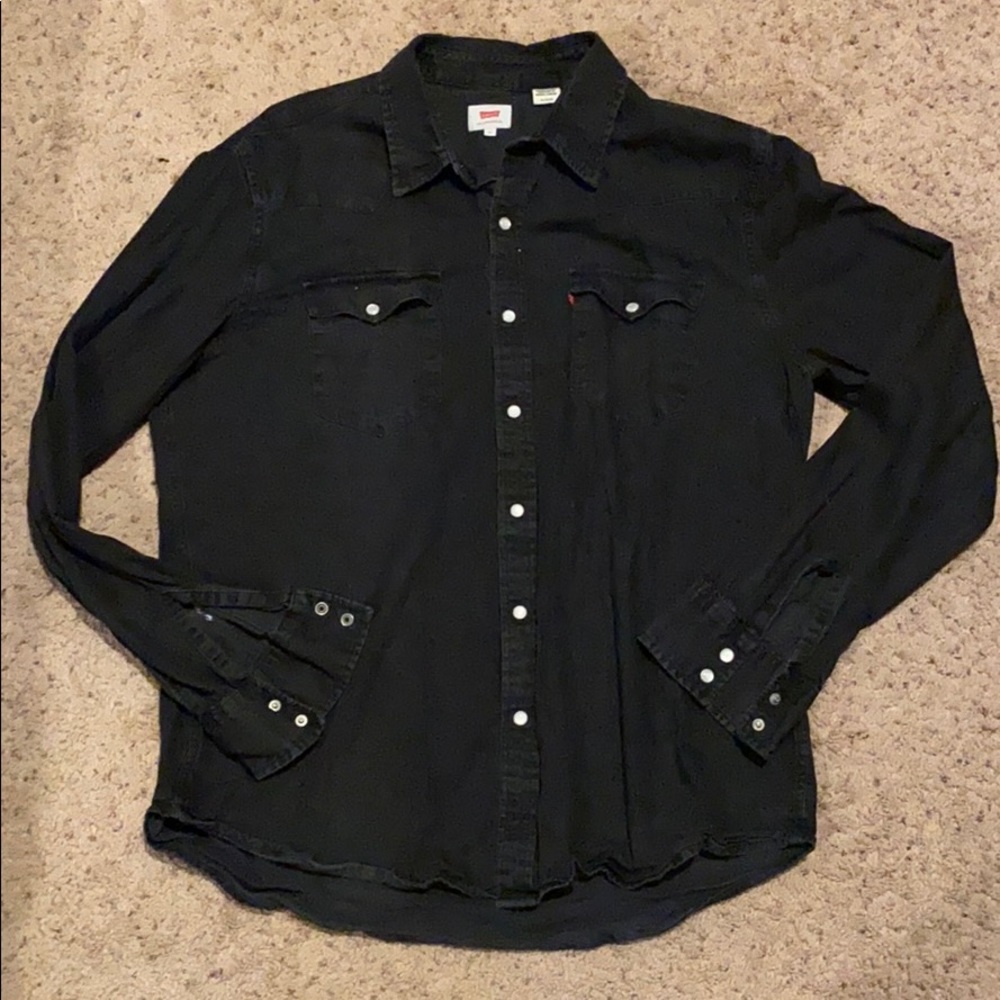 Levi’s snap button long sleeve collar shirt